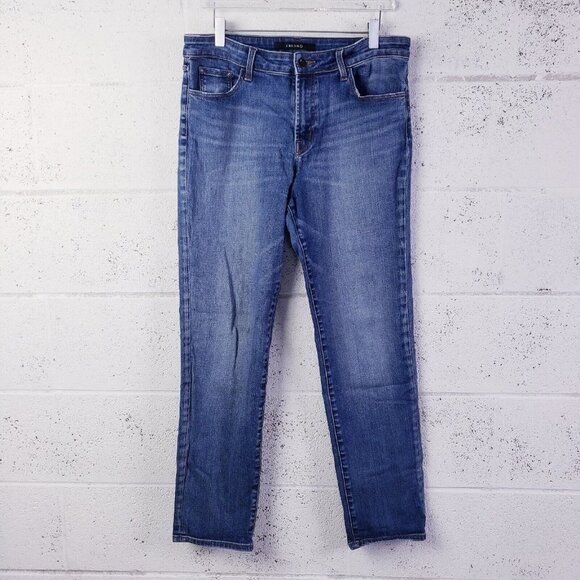 J BRAND Womens Jeans Amelia Skim Straight Syndicate Stretch Blue Size 31 - Picture 1 of 9